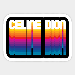 Retro Celine Proud Personalized Name Gift Retro Rainbow Style Sticker